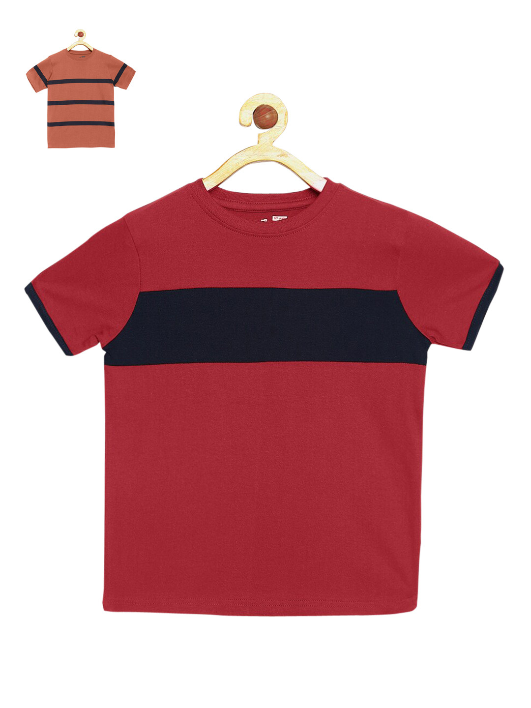 

DILLINGER Boys Pack of 2 Round Neck Cotton Pure Cotton T-shirt, Maroon