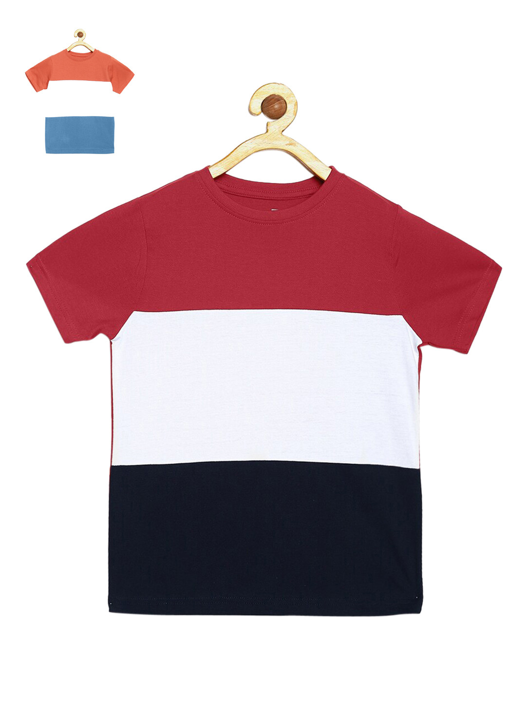 

DILLINGER Boys Red Pack of 2 Colourblocked Pure Cotton T-shirts