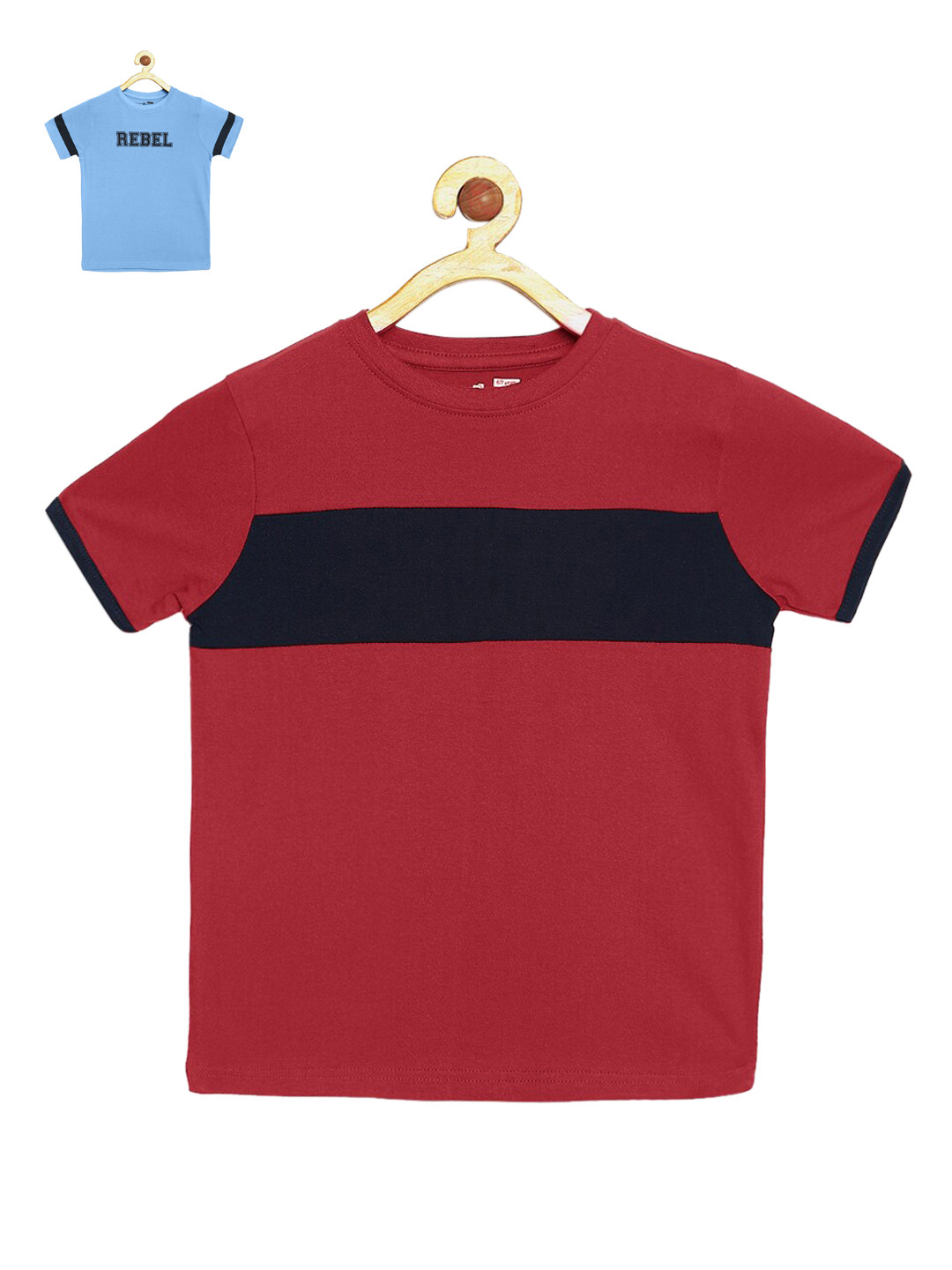 

DILLINGER Boys Pack Of 2 Striped Tshirt, Maroon
