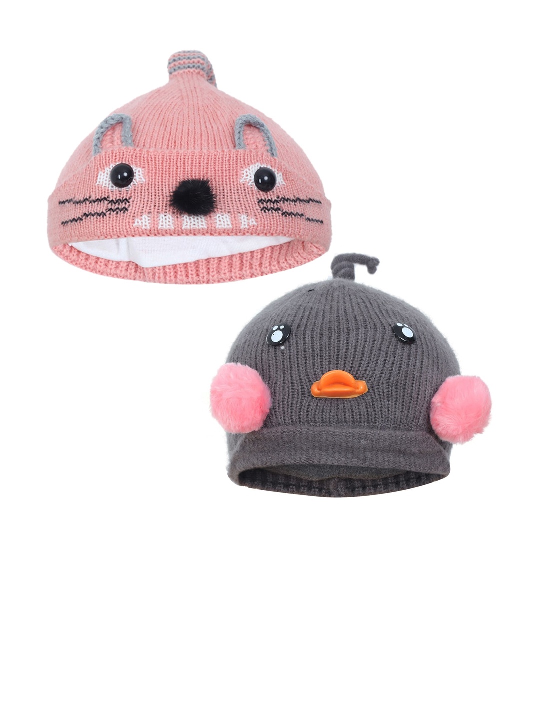 

FabSeasons Boys Pack of 2 Beanie, Grey