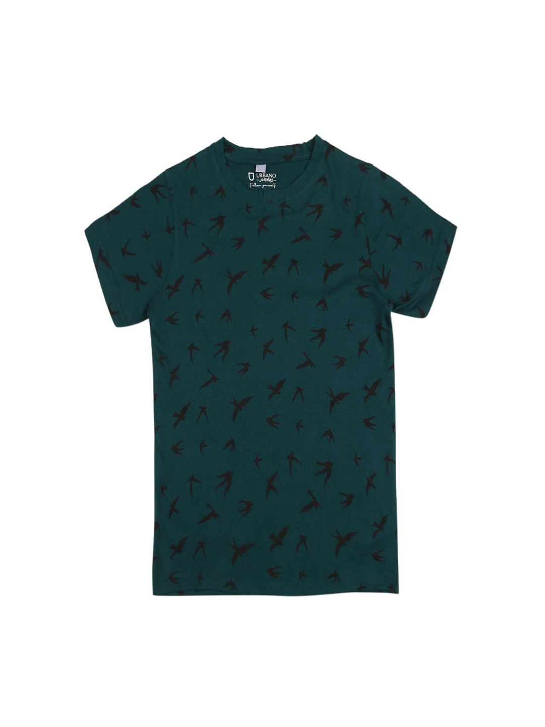 

Urbano Juniors Boys Pack of 2 Pure Cotton T-shirts, Green