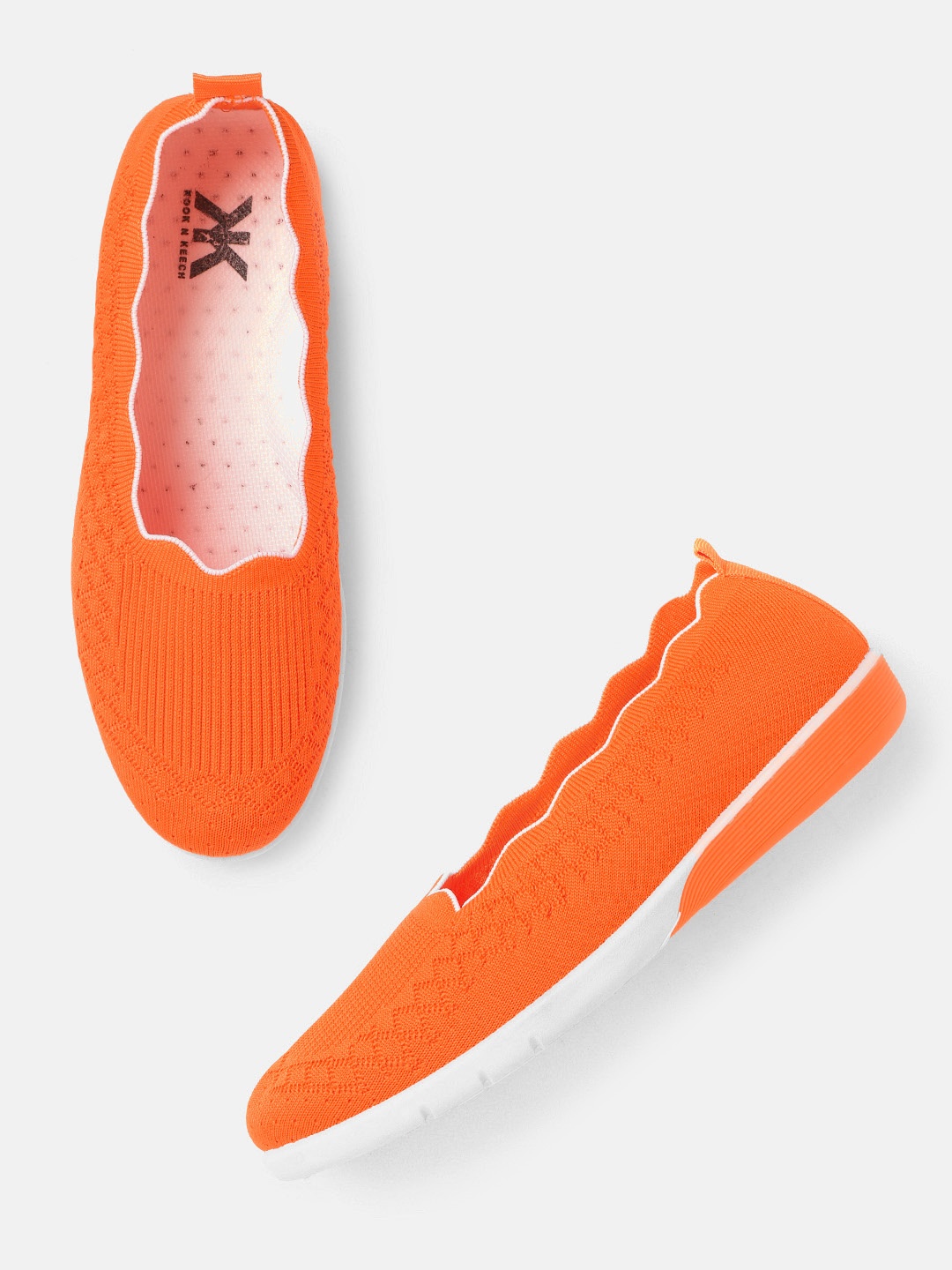 

Kook N Keech Women Orange Woven Design Ballerinas
