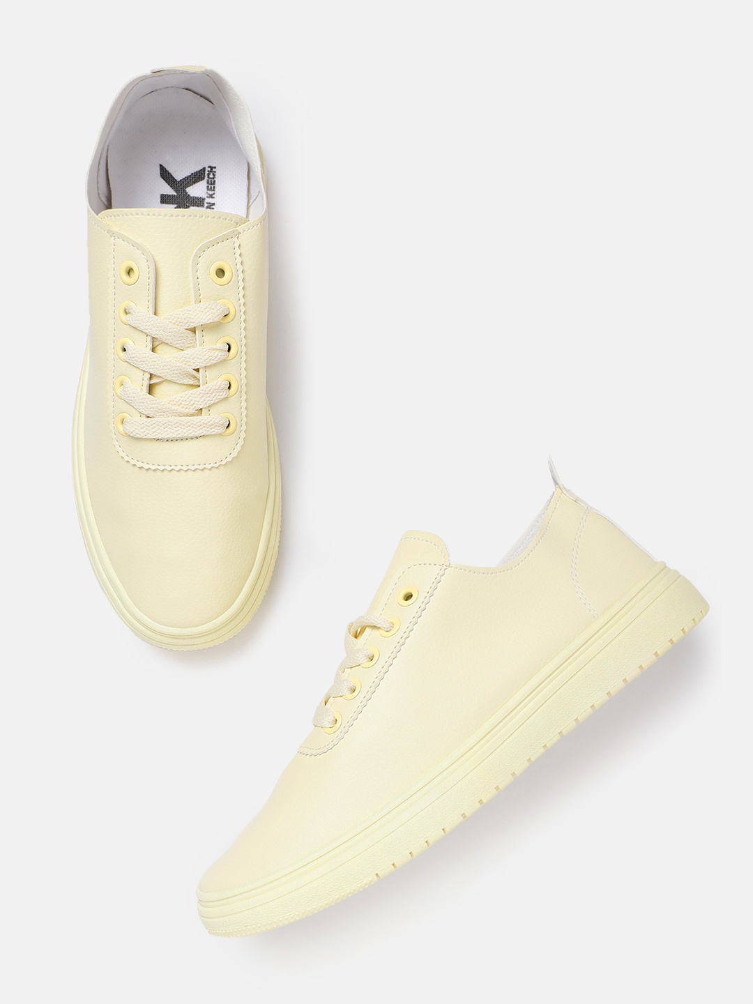 

Kook N Keech Women Cream-Coloured Solid Sneakers