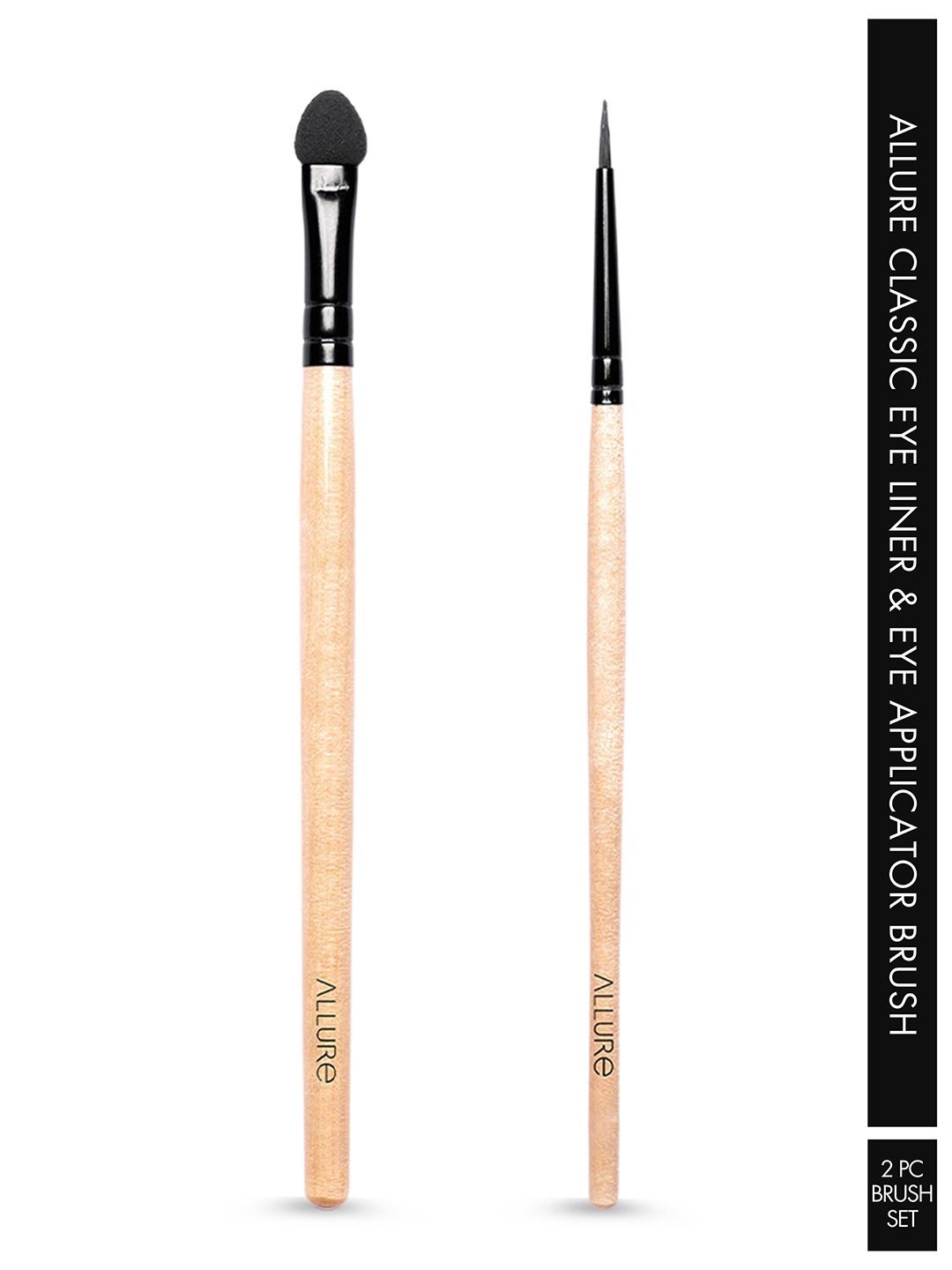 

ALLURE Set of 2 Classic Eye Liner Brush & Eye Applicator, Beige