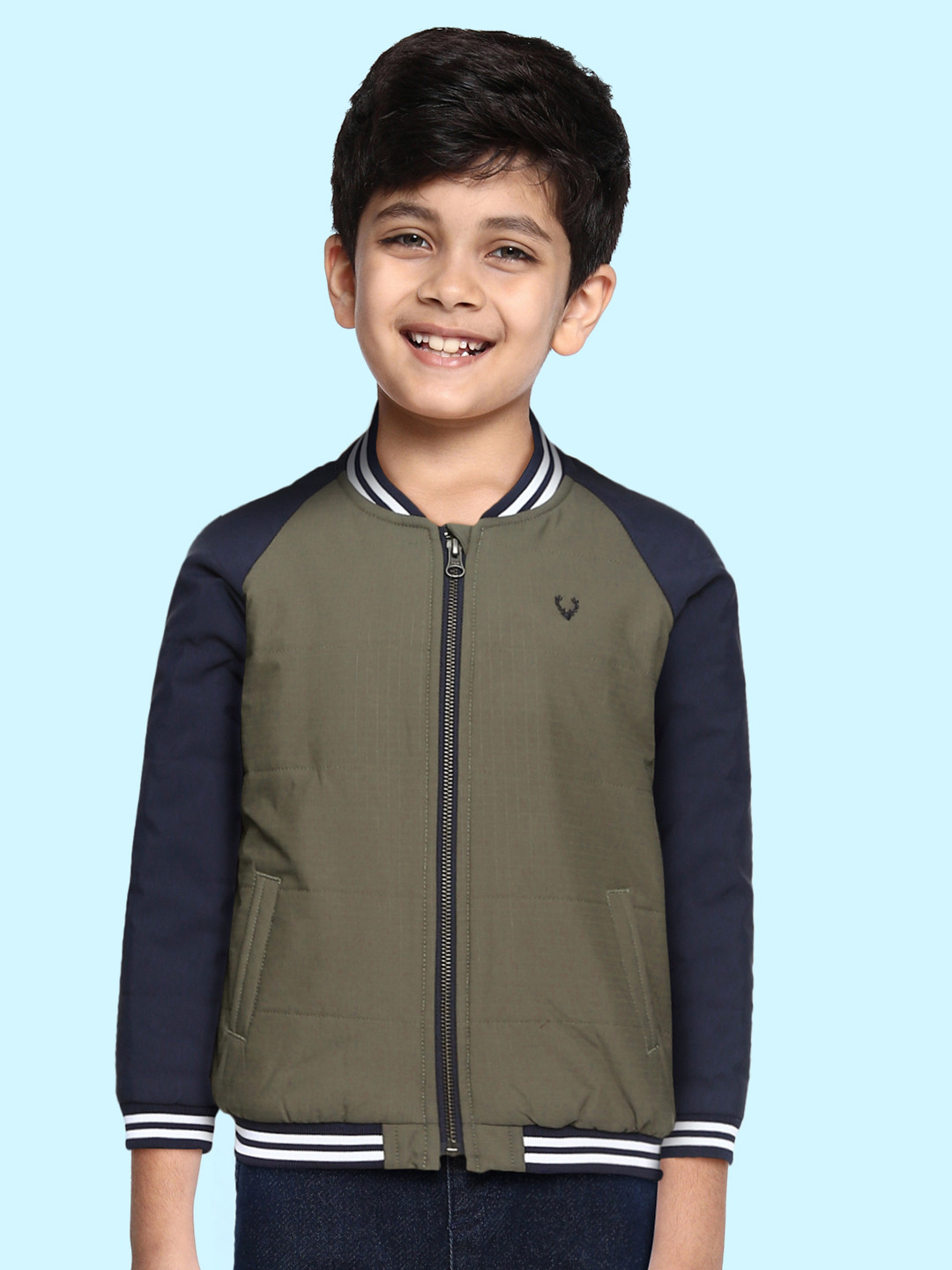 

Allen Solly Junior Boys Green Bomber Jacket