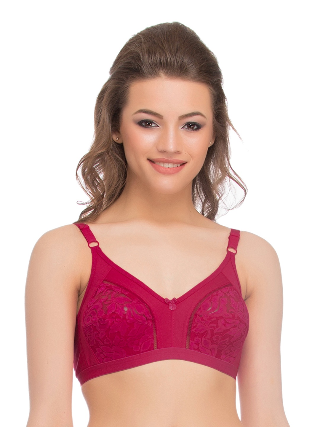 

Clovia Pink Full-Coverage Bra BR0486P22