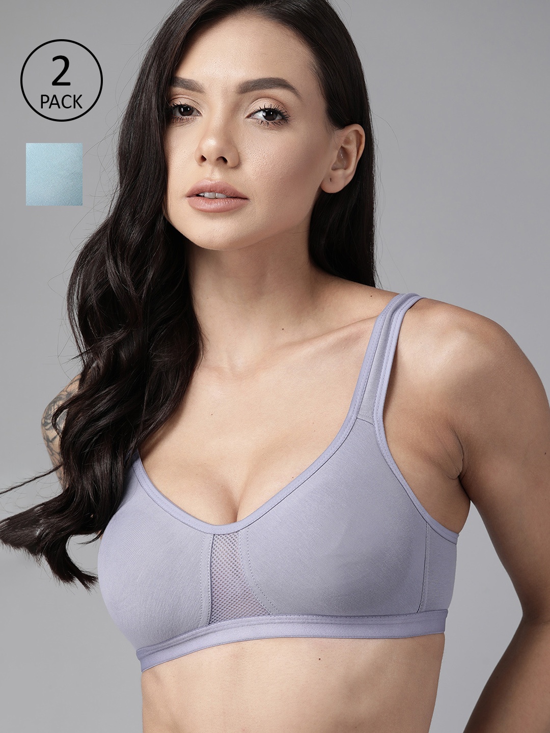 

Roadster Pack Of Two T-shirt Bra Medium Coverage, Lavender