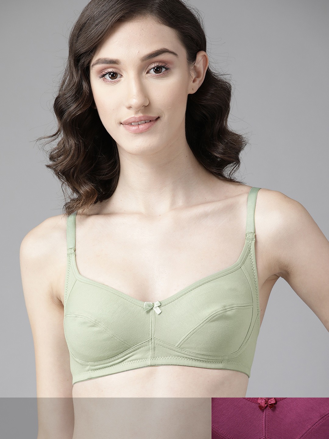 

Roadster Women Pack Of 2 Solid Everyday Bras PM-RD-OP-02, Green