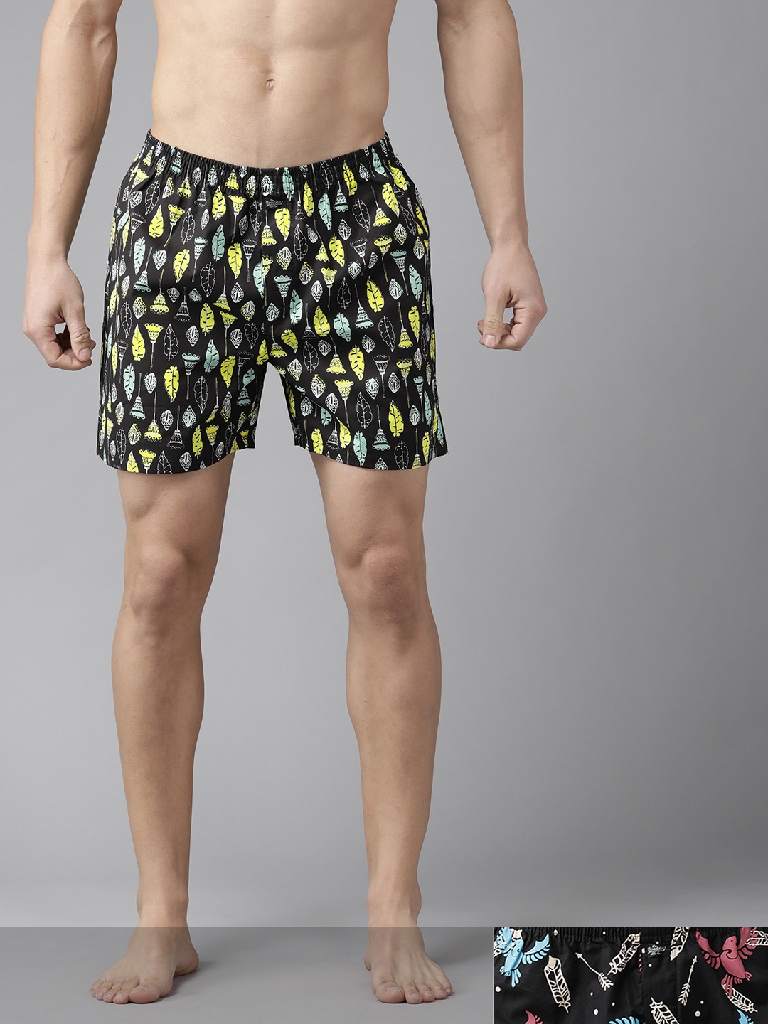

Roadster Men Pack of 2 Pure Cotton Boxers RDS-KEN-MBOX, Black