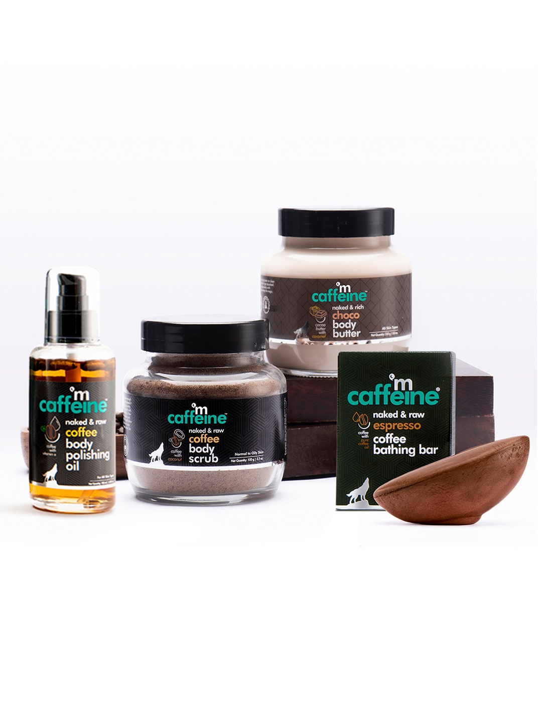 

MCaffeine Sustainable Pre- Post Shower Coffee Body Moisturization Kit, Brown