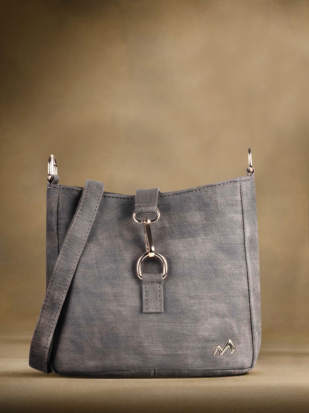 

Metro Women Grey Structured Sling Bag