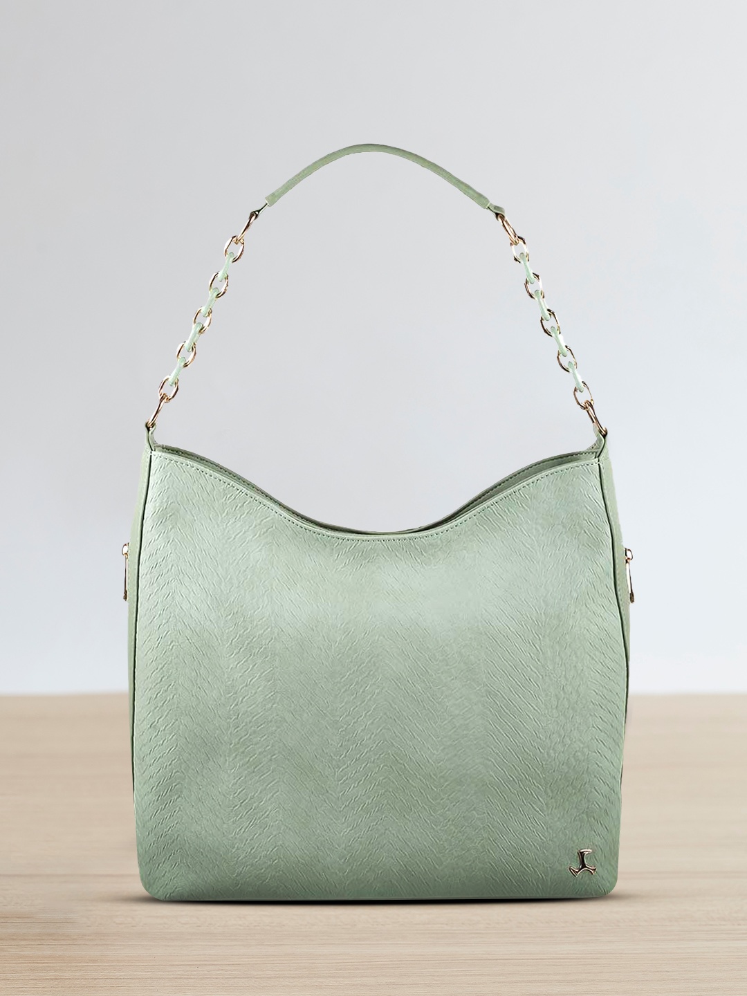 

Mochi Green Structured Hobo Bag