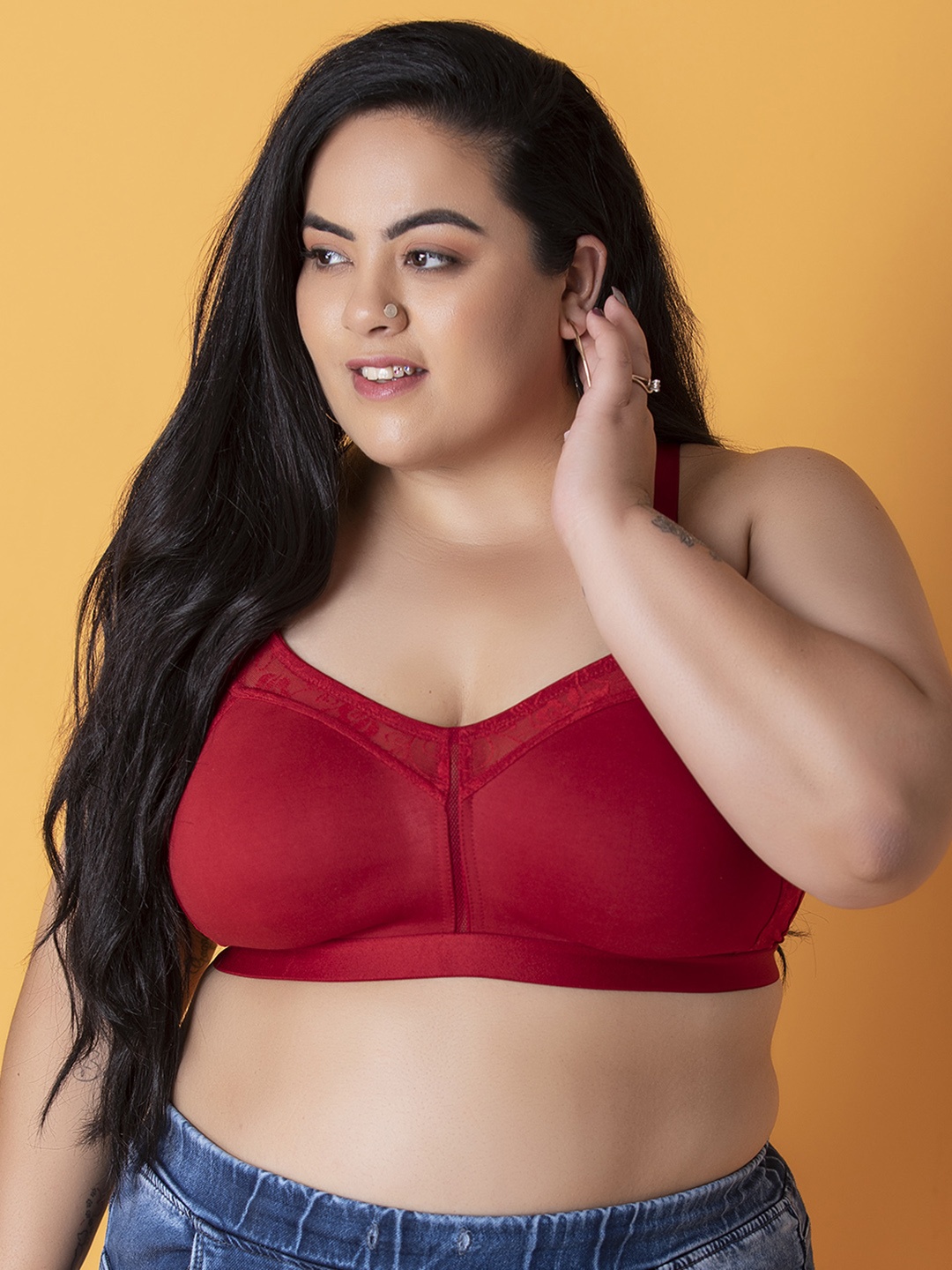 

Clovia Maroon T-shirt Bra Full Coverage