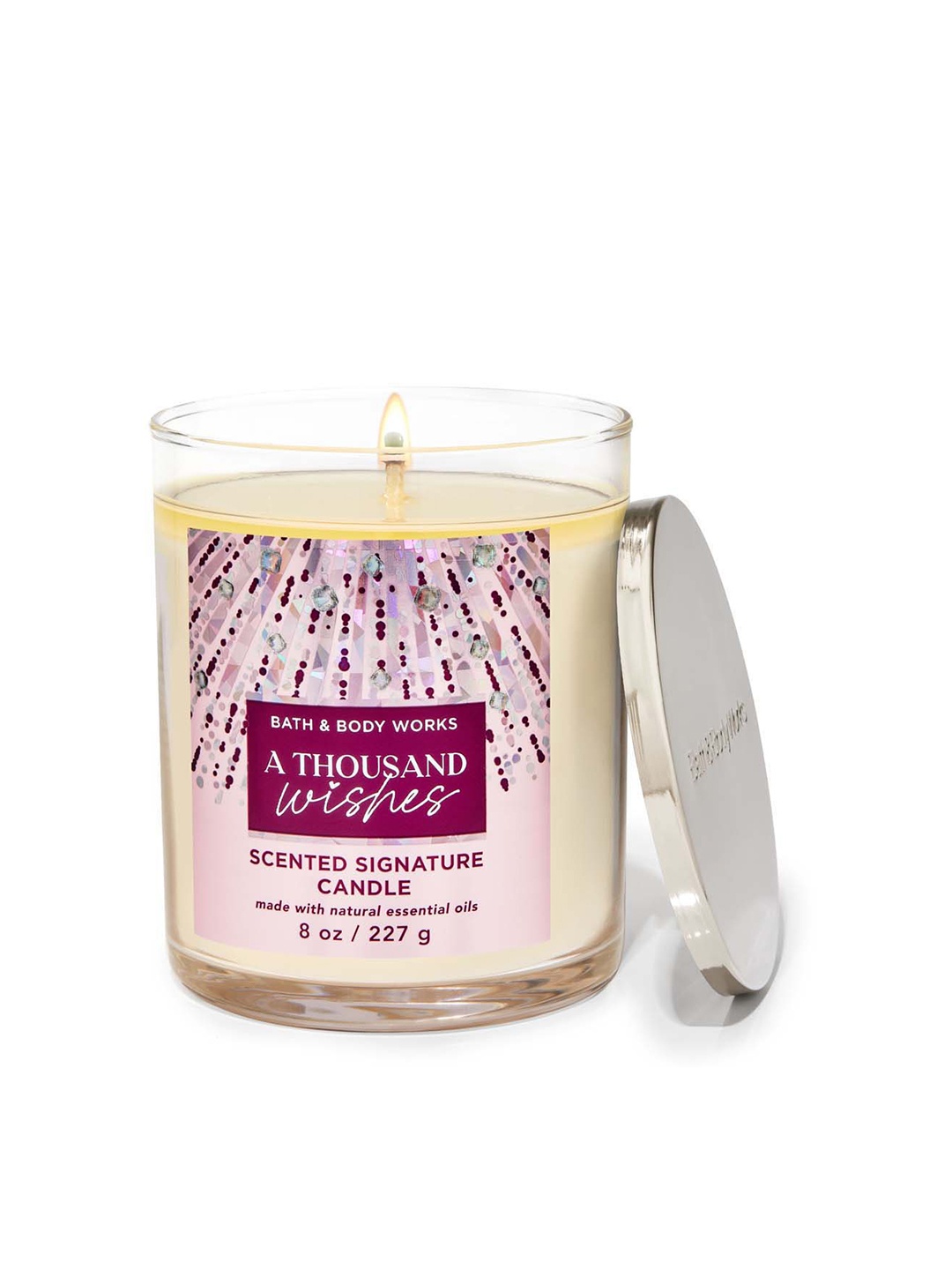

Bath & Body Works A Thousand Wishes Single Wick Scented Candle 198 g, Pink