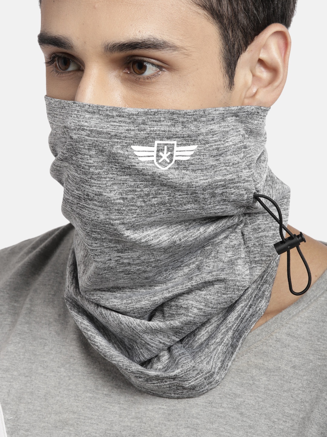 

Roadster Unisex Grey Solid 1-Ply Reusable Outdoor Cloth Scarf Mask