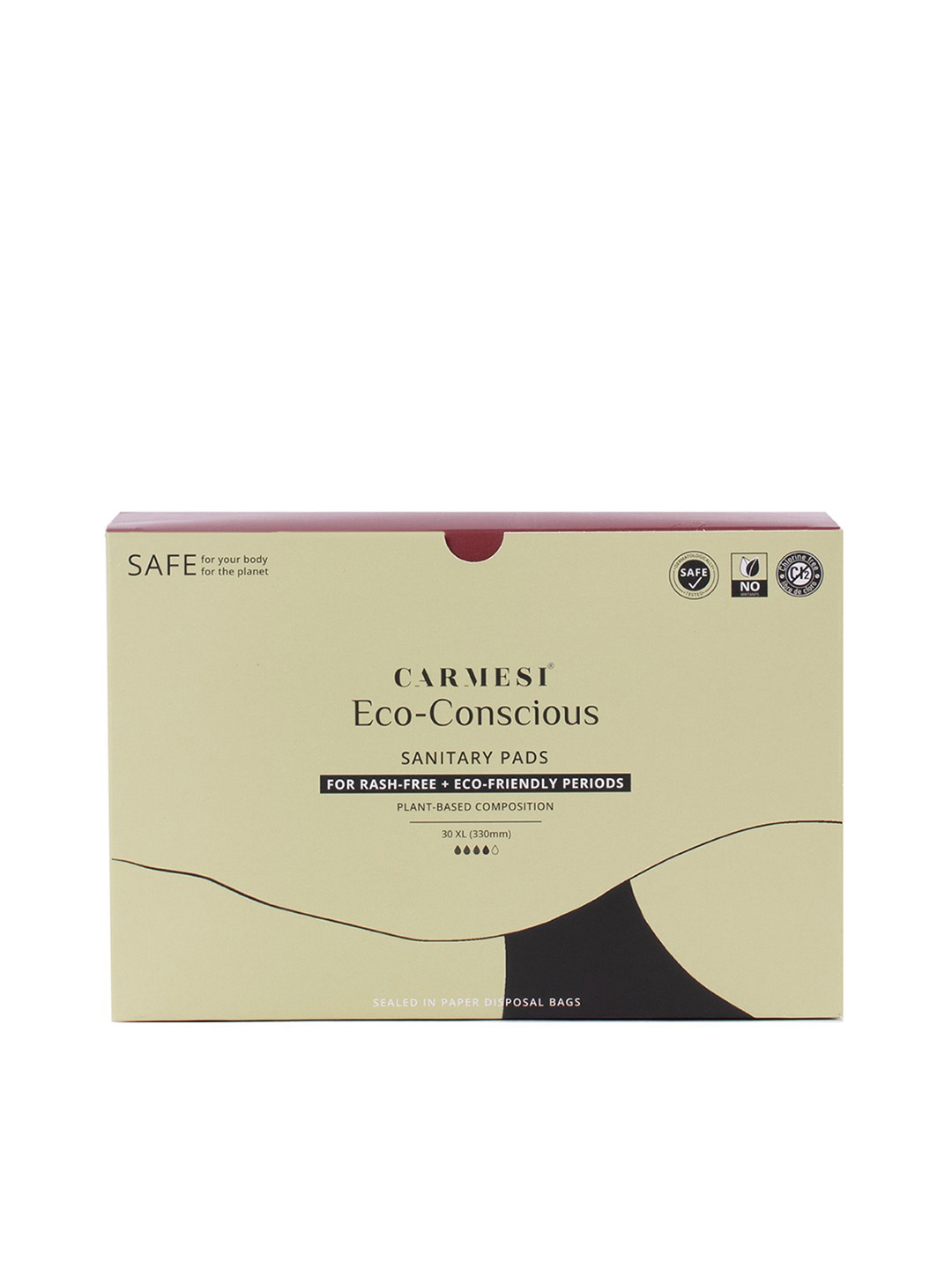 

CARMESI Eco-Conscious- 30 Pads - 30 XL, White