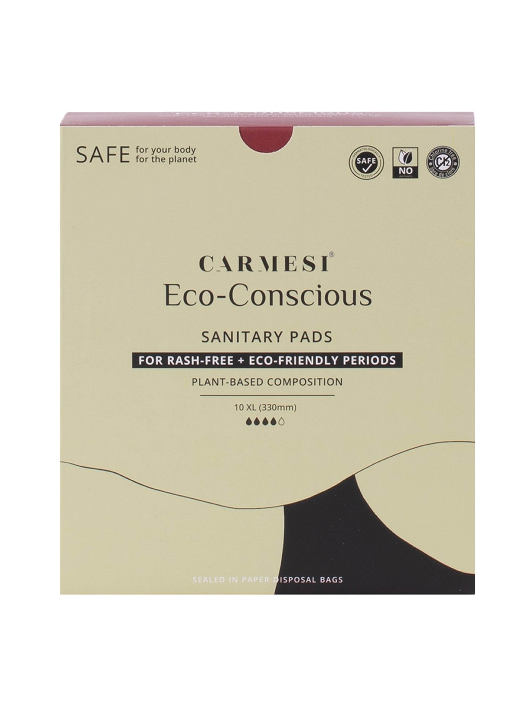 

Carmesi Eco-Conscious - 10 Pads - 10 XL, White
