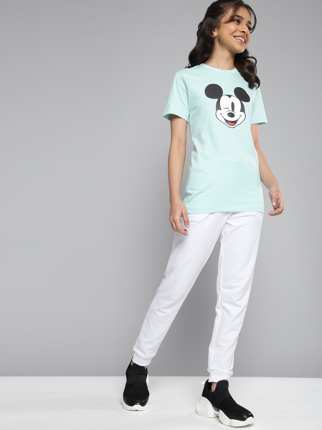 

Kook N Keech Teens Girls White Pure Cotton Solid Joggers