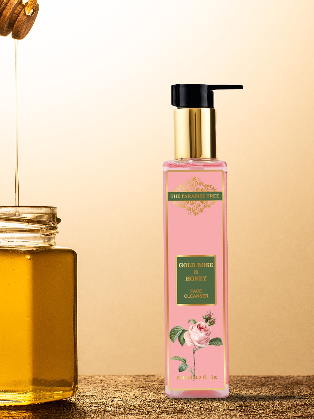 

The Paradise Tree's Pink & Gold Rose and Honey Face Cleanser 200ml