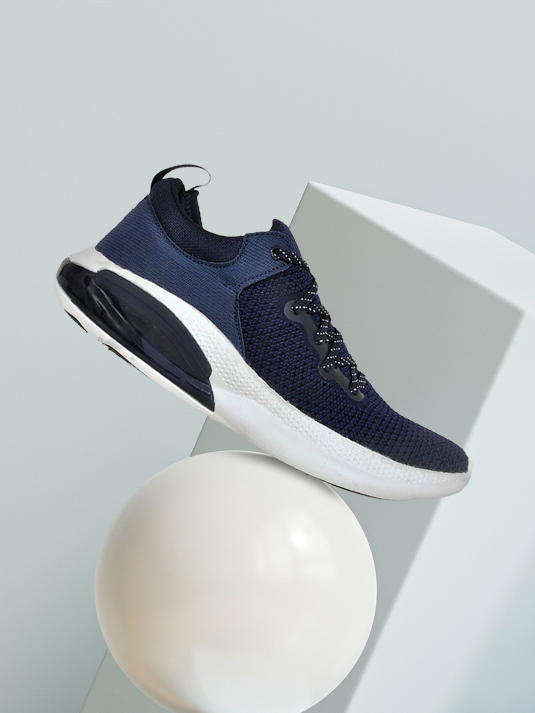 

Allen Cooper Men Navy Blue Mesh Running Non-Marking Shoes