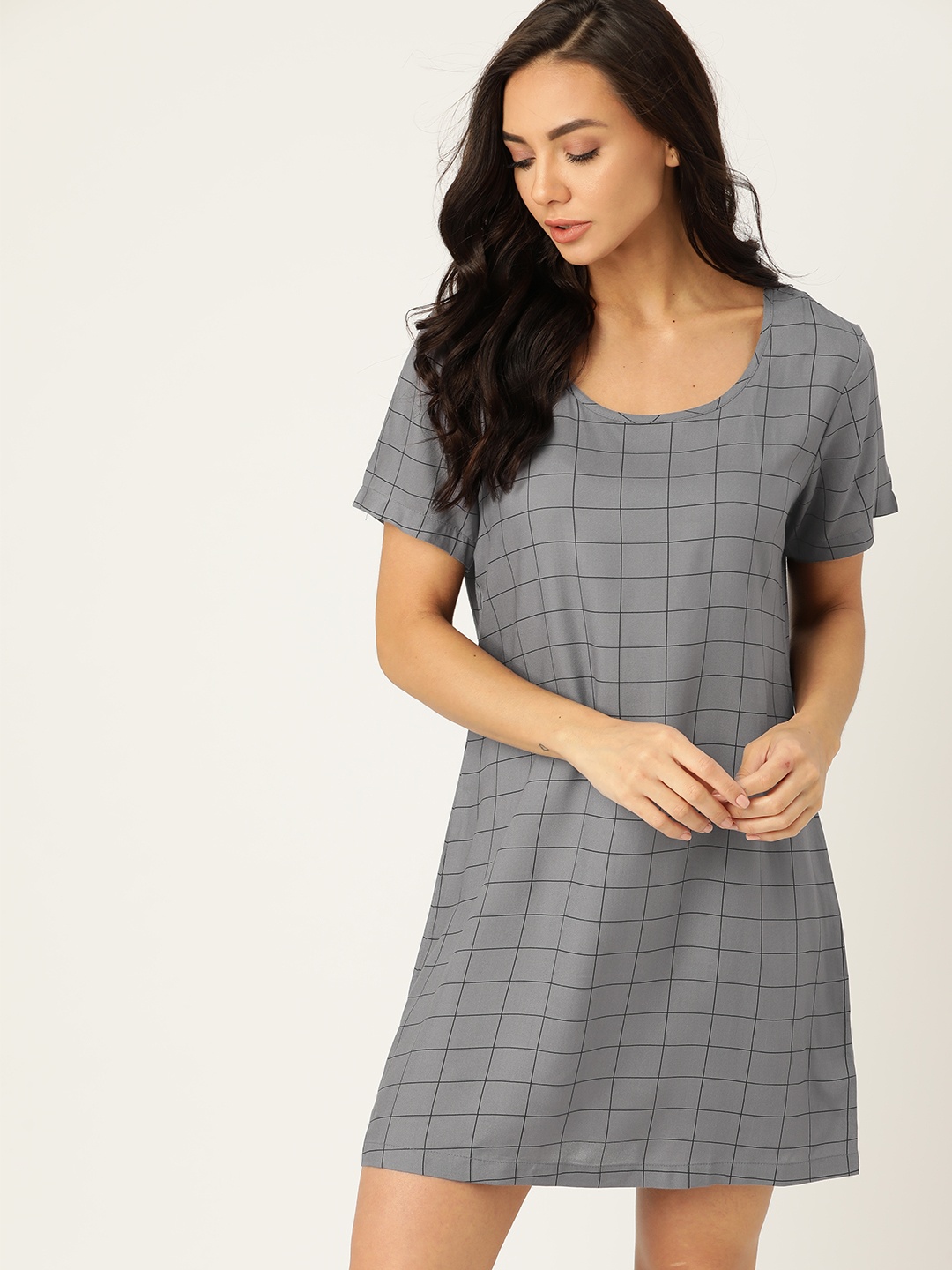 

ETC Grey & Black Checked Nightdress