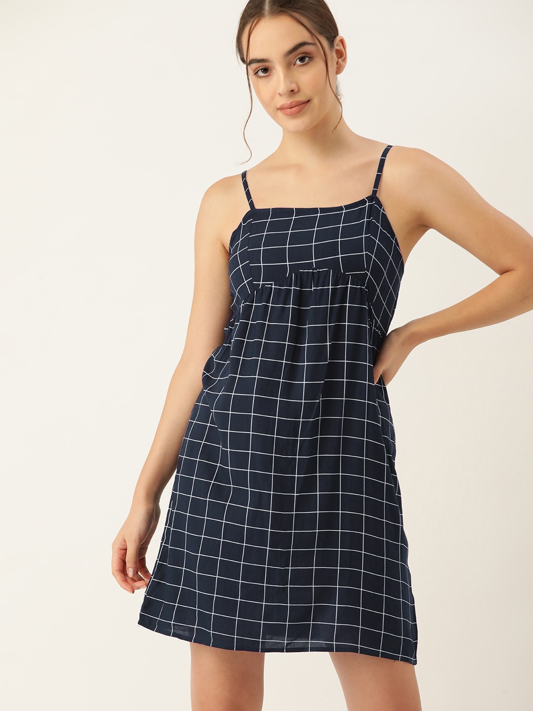 

ETC Navy Blue Checked Nightdress