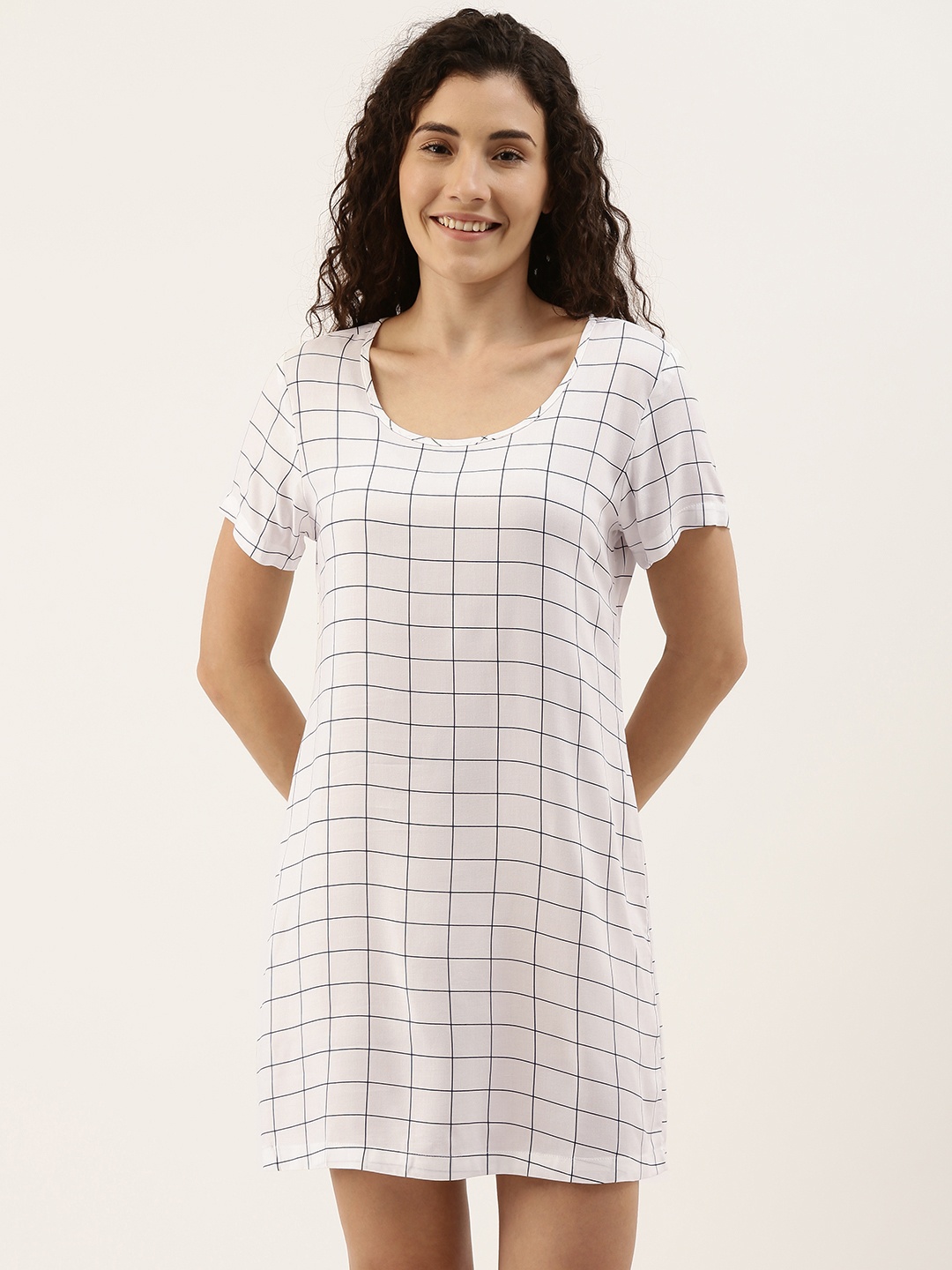 

ETC White & Black Checked Nightdress