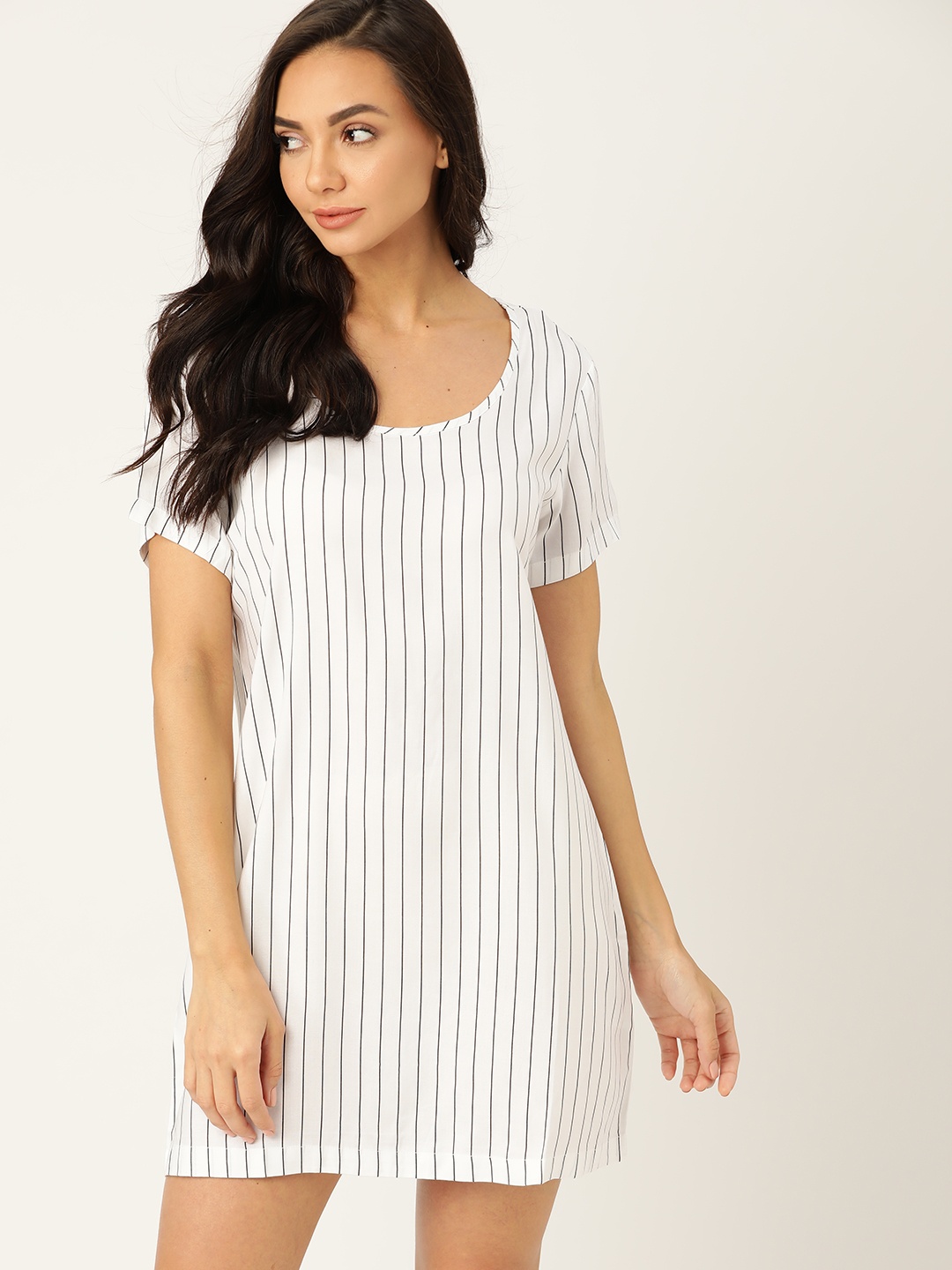 

ETC White & Black Striped Nightdress