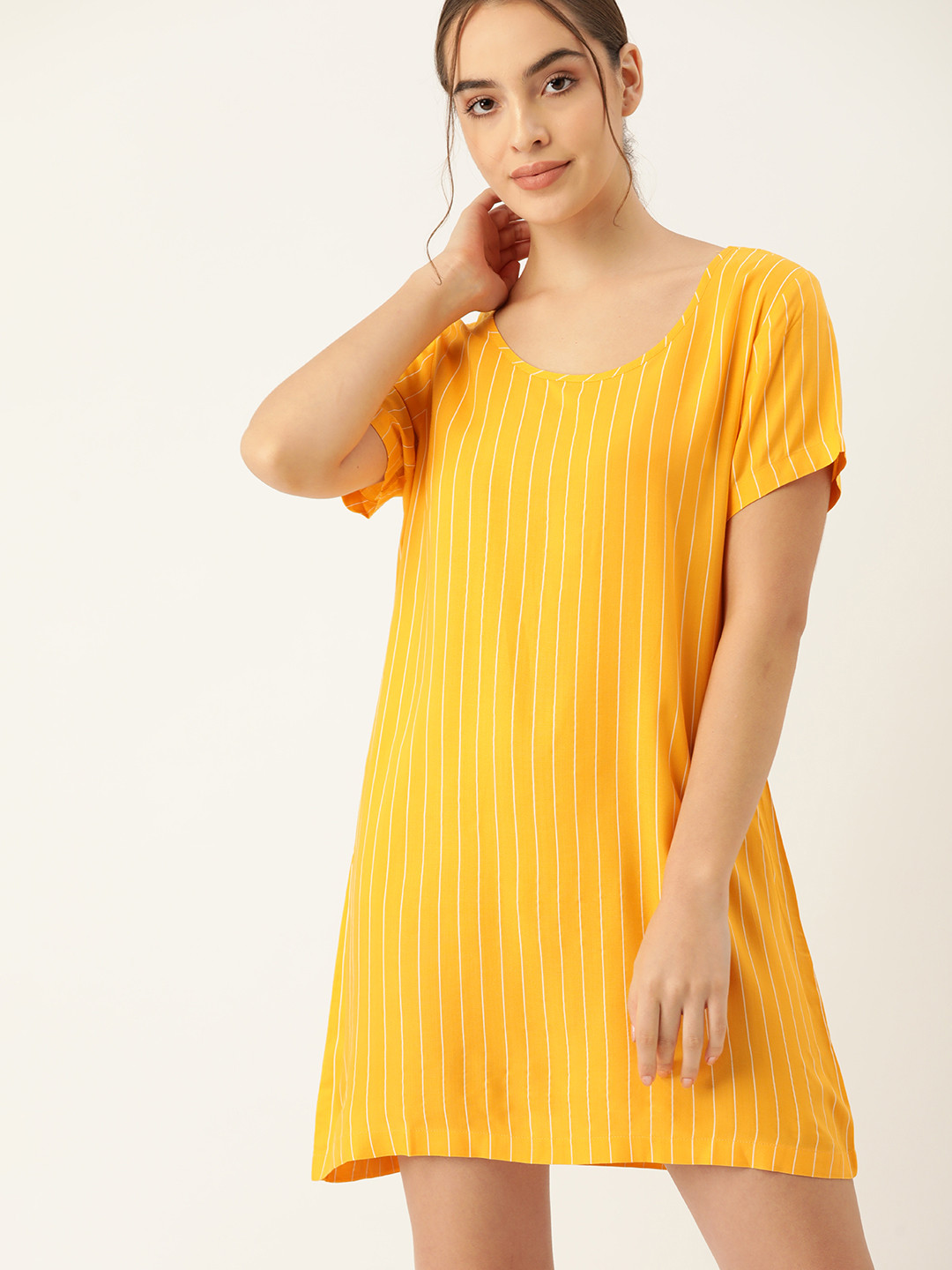 

ETC Yellow & White Striped Sleep Shirt