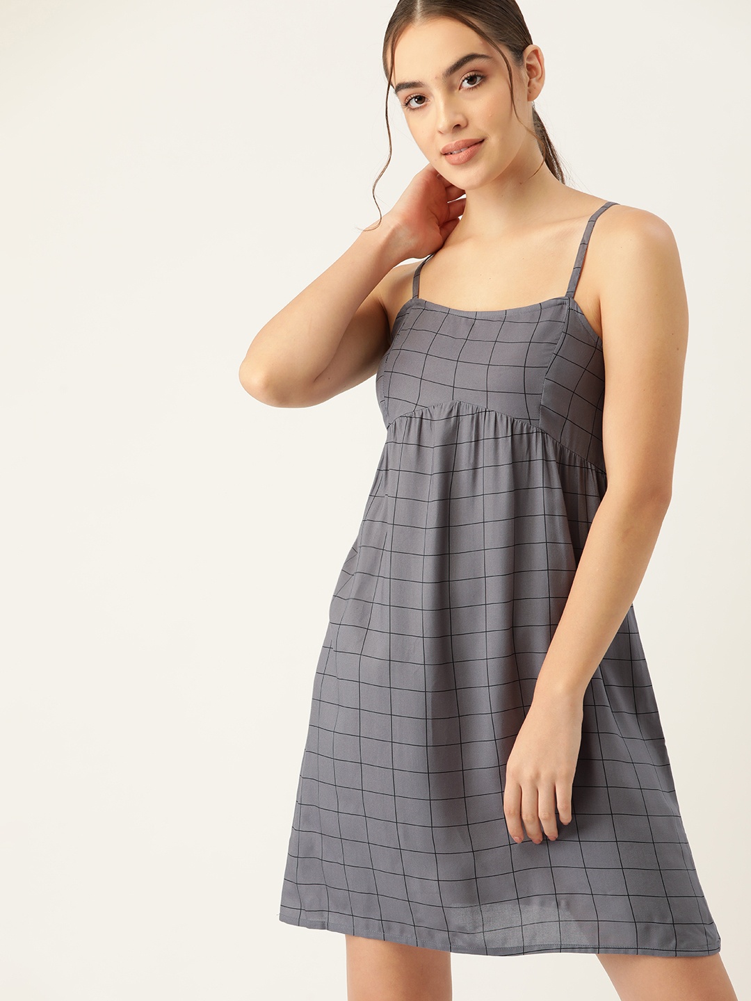 

ETC Grey & Black Checked Nightdress