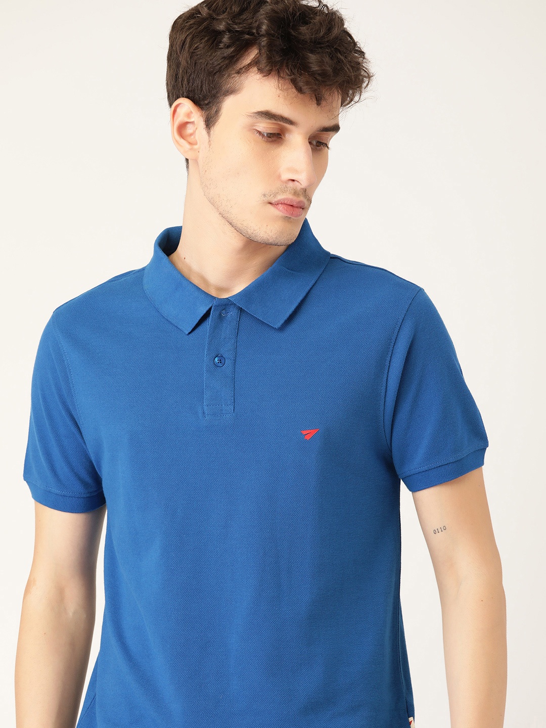 

INVICTUS Men Blue Polo Collar T-shirt