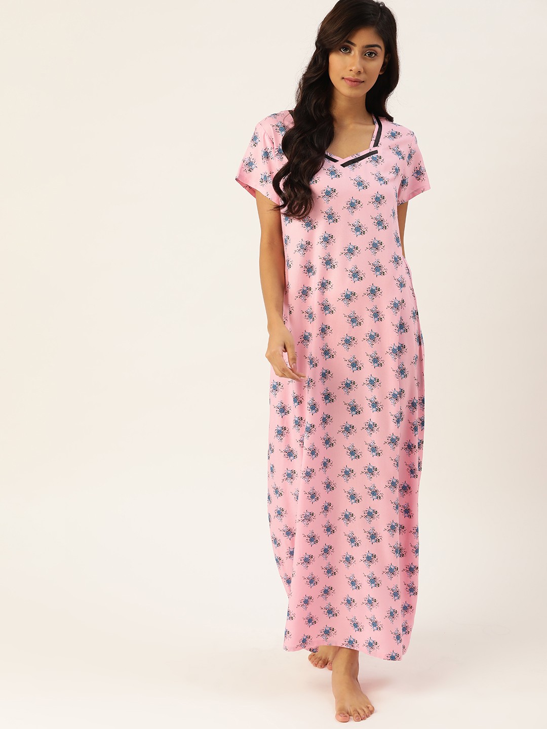 

ETC Pink Printed Maxi Nightdress