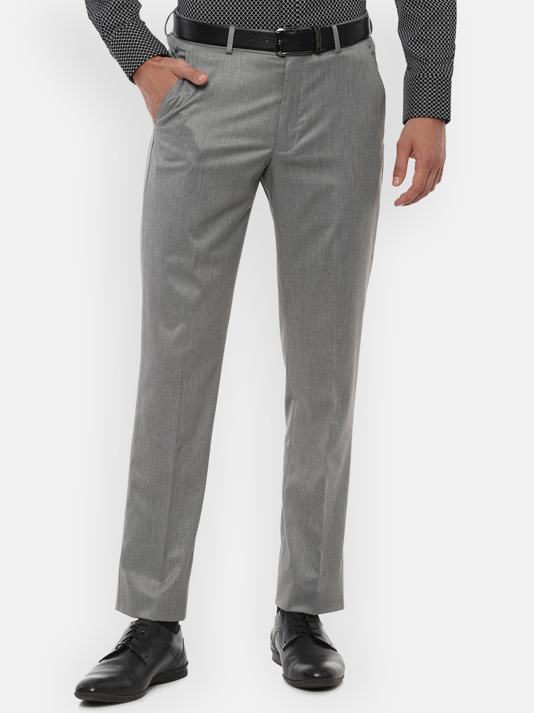 

Louis Philippe Men Grey Slim Fit Formal Trousers