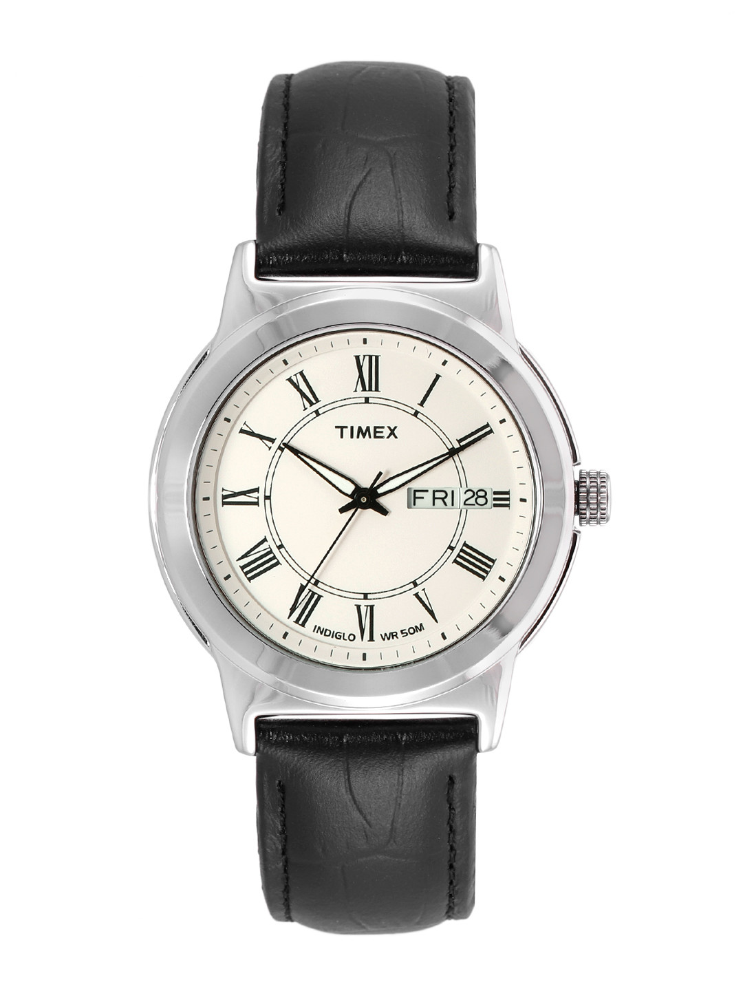 

Timex Men Beige Leather Straps Analogue Watch TWEG18005, Off white