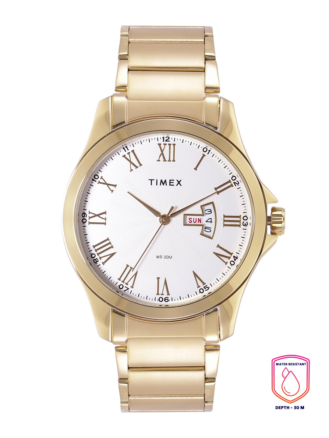 

Timex Men Silver-Toned Analogue Watch - TW000X112, Off white
