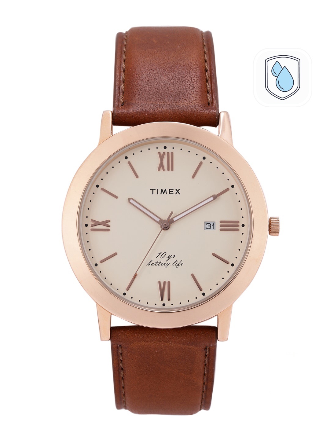 

Timex Men Beige Analogue Watch - TWEG17807