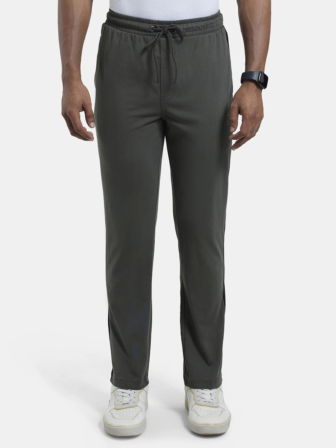 

Jockey Men Olive-Green Solid Track Pants
