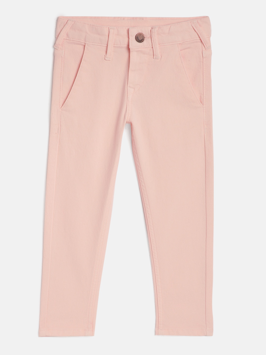 

HERE&NOW Boys Pink Slim Fit Stretchable Jeans