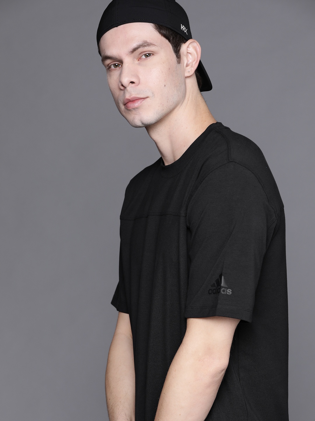 

ADIDAS Men Black Solid City Basic Aeroready Performance Fit Workout T-shirt