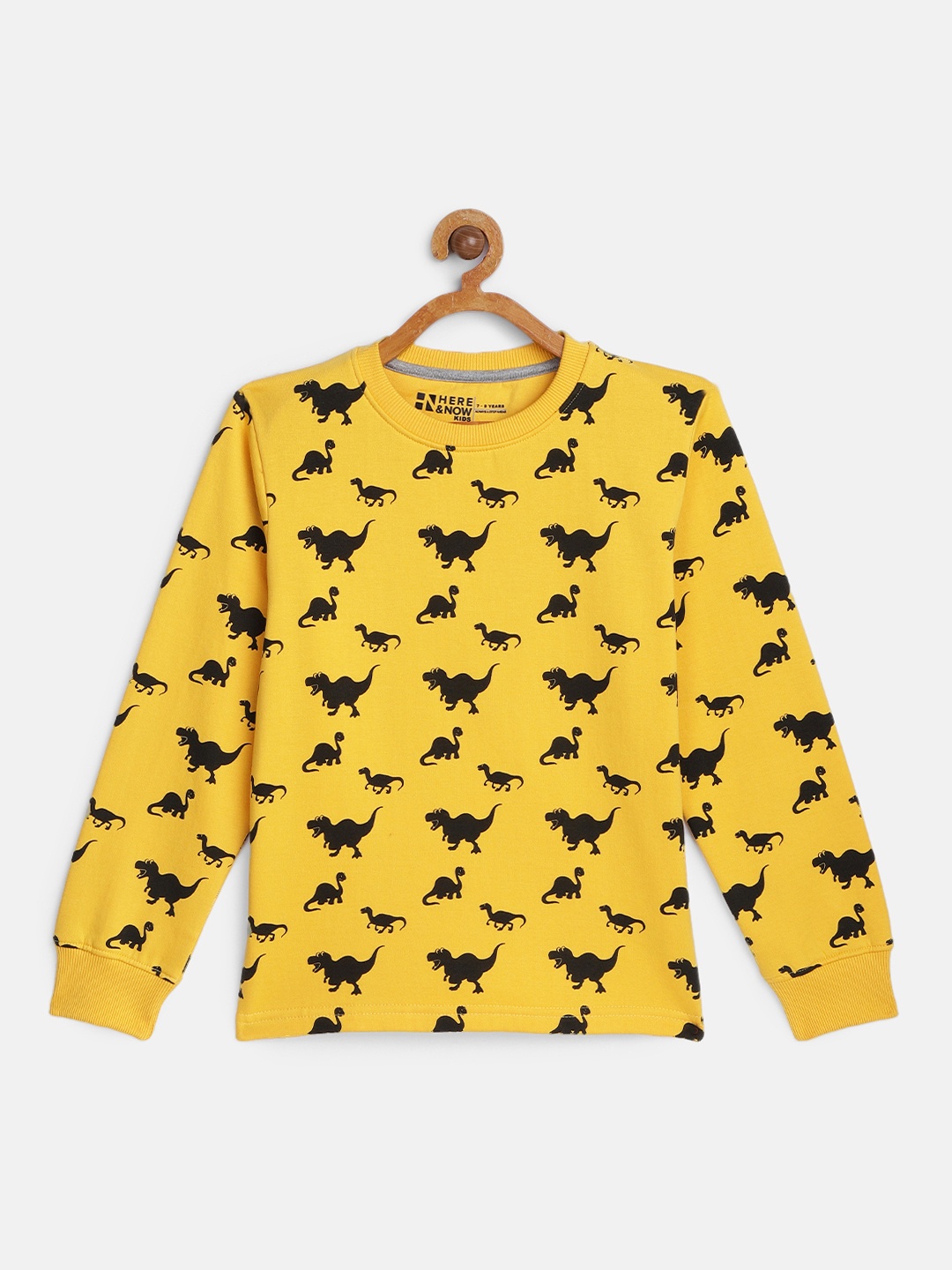 

HERE&NOW Boys Yellow Printed Sweatshirt