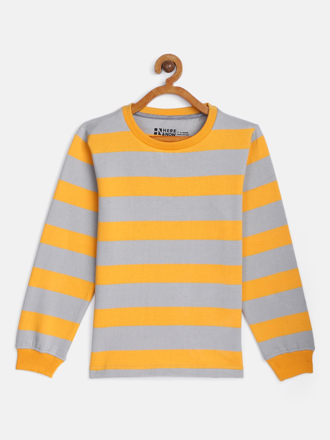 

HERE&NOW Boys Grey Striped Sweatshirt