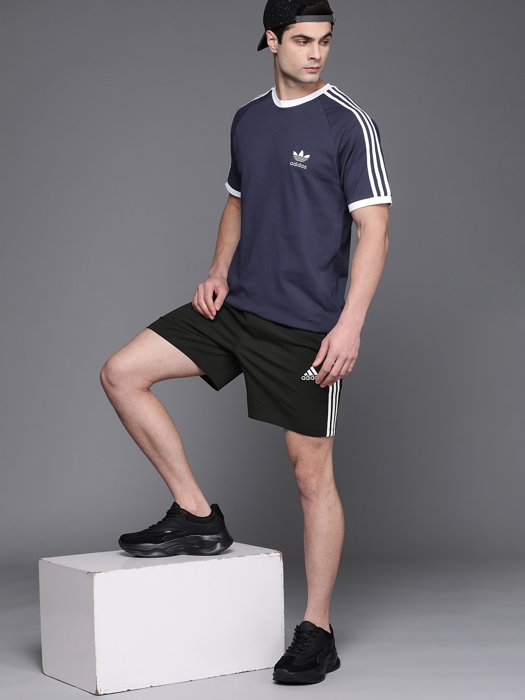 

ADIDAS Men Black M 3S SJ SHO Solid Aeroready Sustainable Shorts