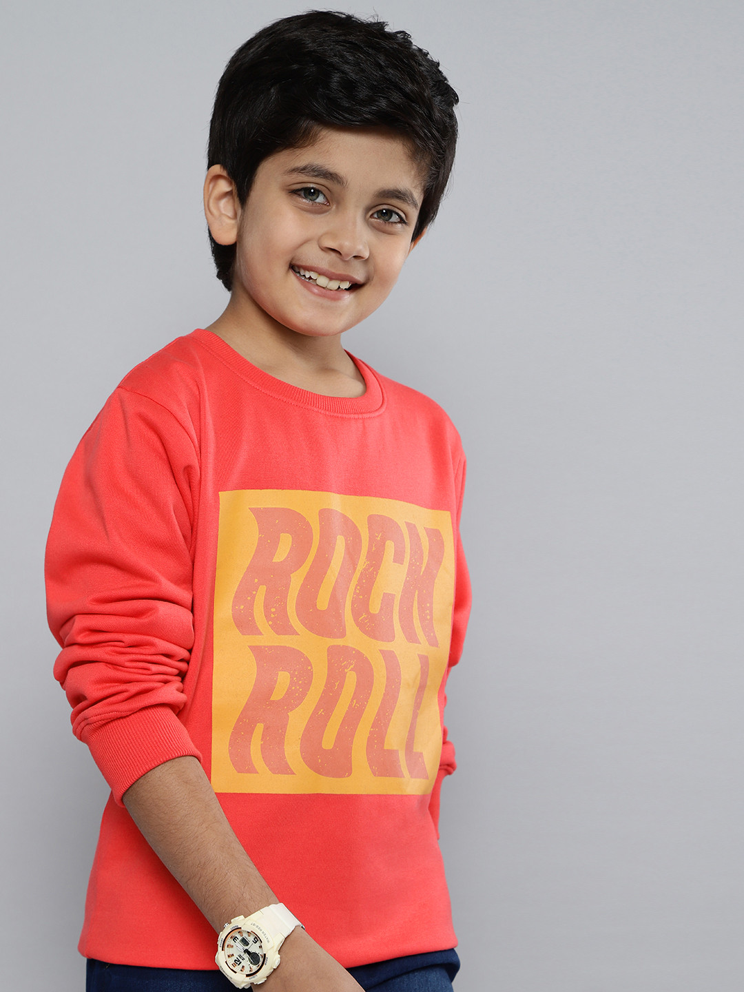 

HERE&NOW Boys Coral Printed Sweatshirt