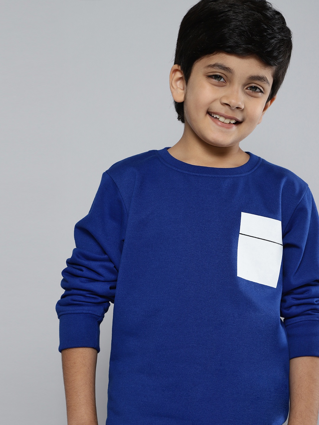

HERE&NOW Boys Blue Solid Sweatshirt