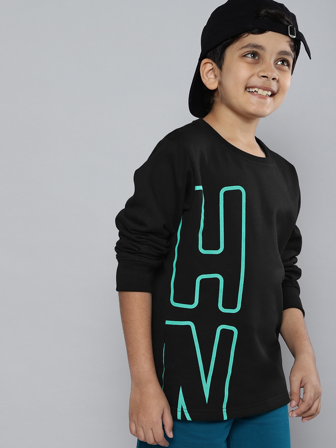 

HERE&NOW Boys Black Printed Sweatshirt