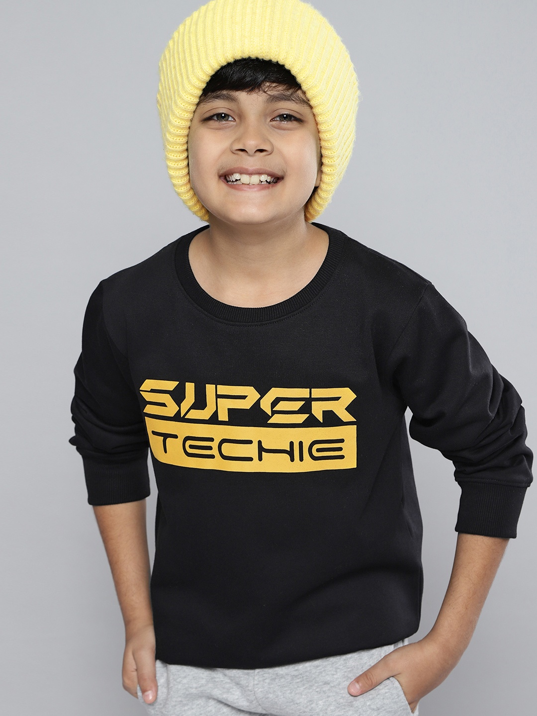 

HERE&NOW Boys Black Printed Sweatshirt