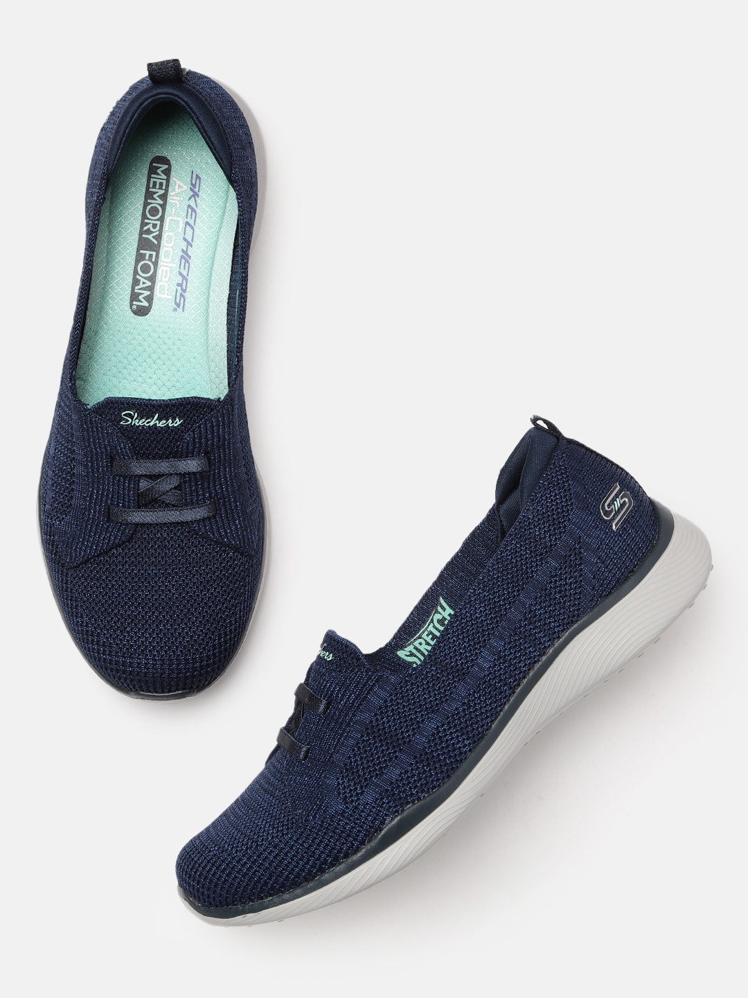 

Skechers Women Navy Blue MICROBURST 2.0 IRRESISTIBLE Slip-On Sneakers
