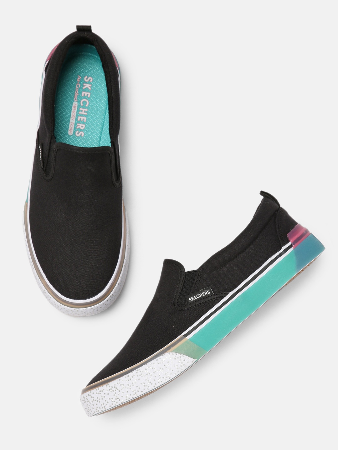 

Skechers Women Black Sparked Cool As Ice Slip-on Sneakers