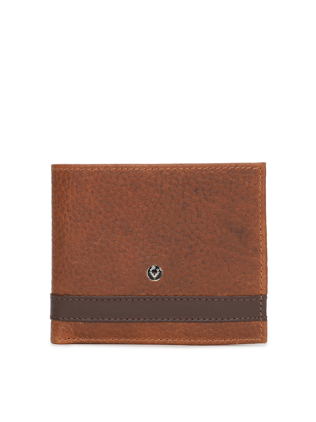 

Allen Solly Men Brown Textured Leather Two Fold Wallet