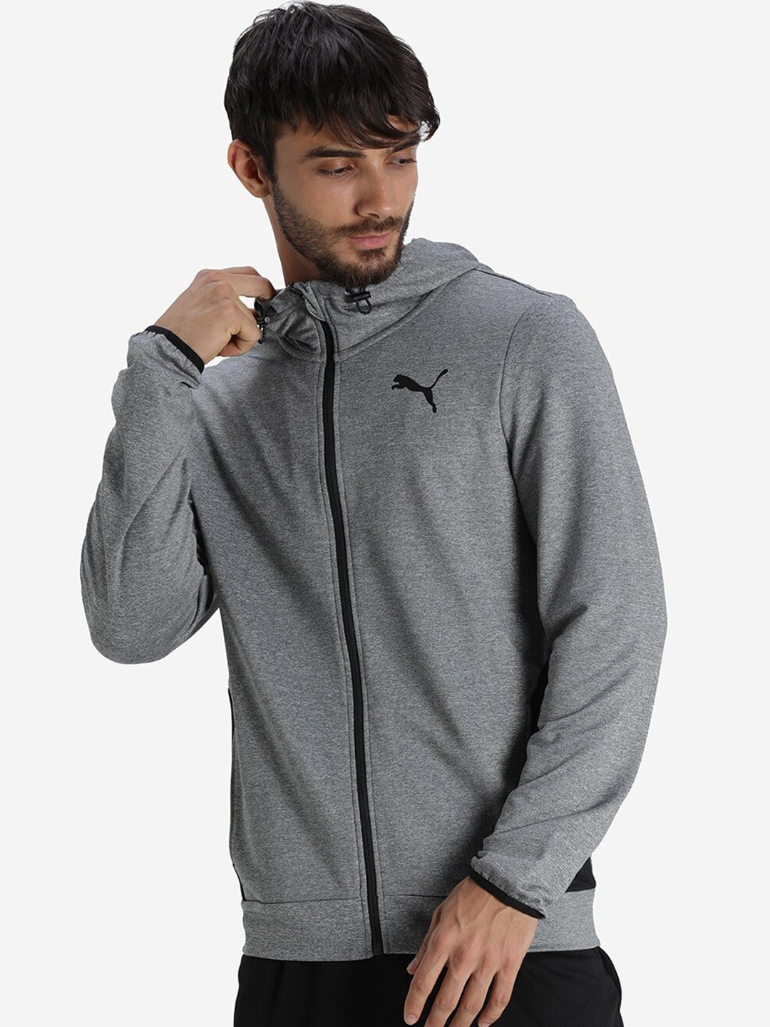 

Puma Men Grey RTG Full-Zip Slim Hoodie